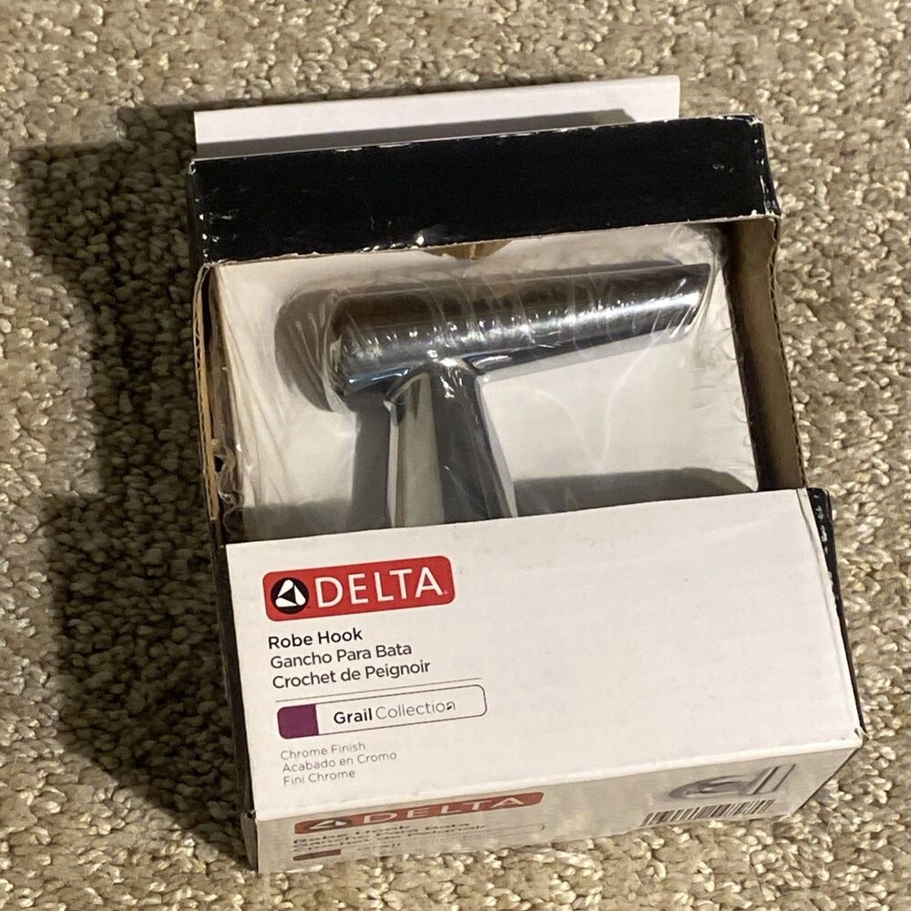 DELTA 77135 Robe Hook Grail Collection Chrome